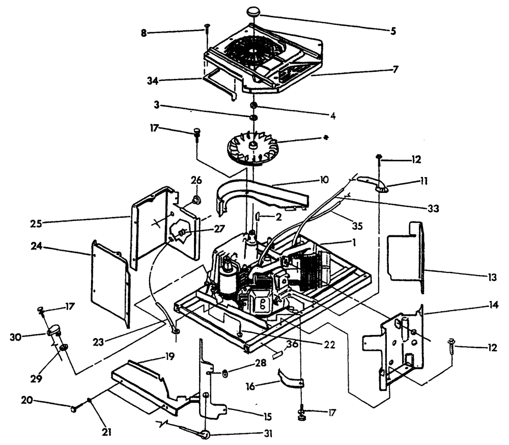Sheet Metal Diagram and Parts List for 9677-2  Generac Generator