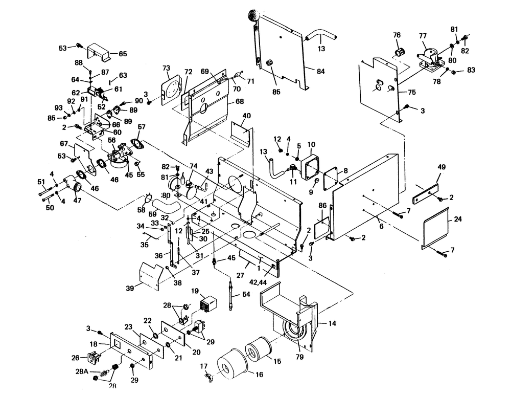Engine Shrouding Diagram and Parts List for 6207-3  Generac Generator