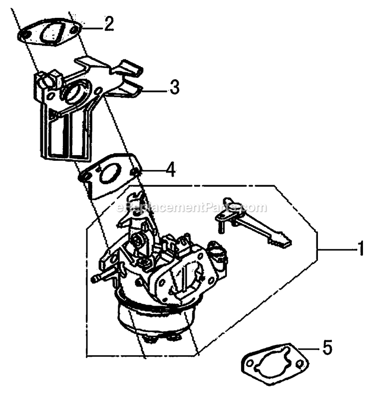 Carburetor Diagram and Parts List for 006412R0 (8107383)(2015) Generac Generator