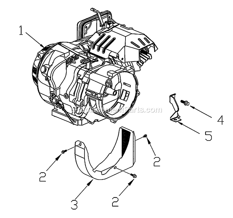 Engine Diagram and Parts List for 0060392 (7613625A - 8455517A)(2013) Generac Generator