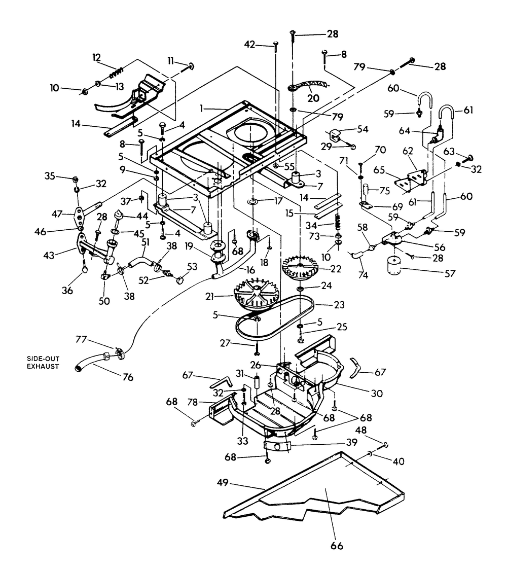 Base And Pulleys Diagram and Parts List for 9677-0  Generac Generator