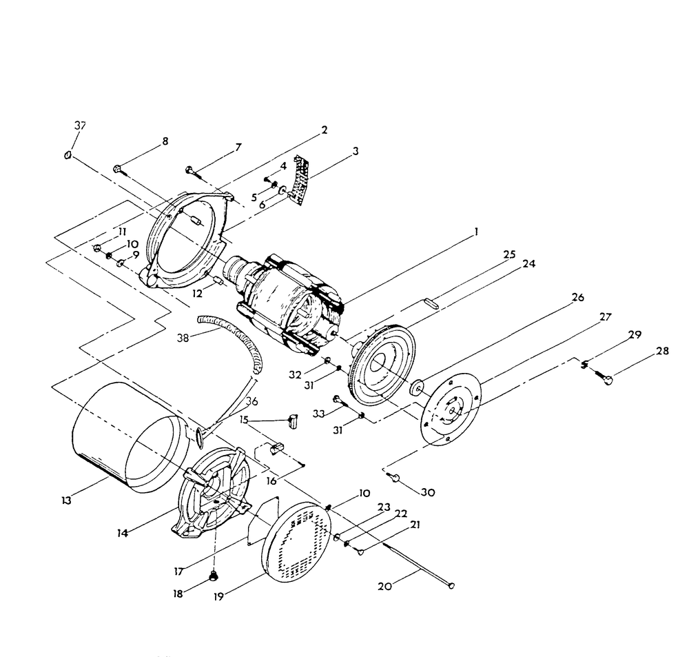 Generator 1 Diagram and Parts List for 9112-4  Generac Generator