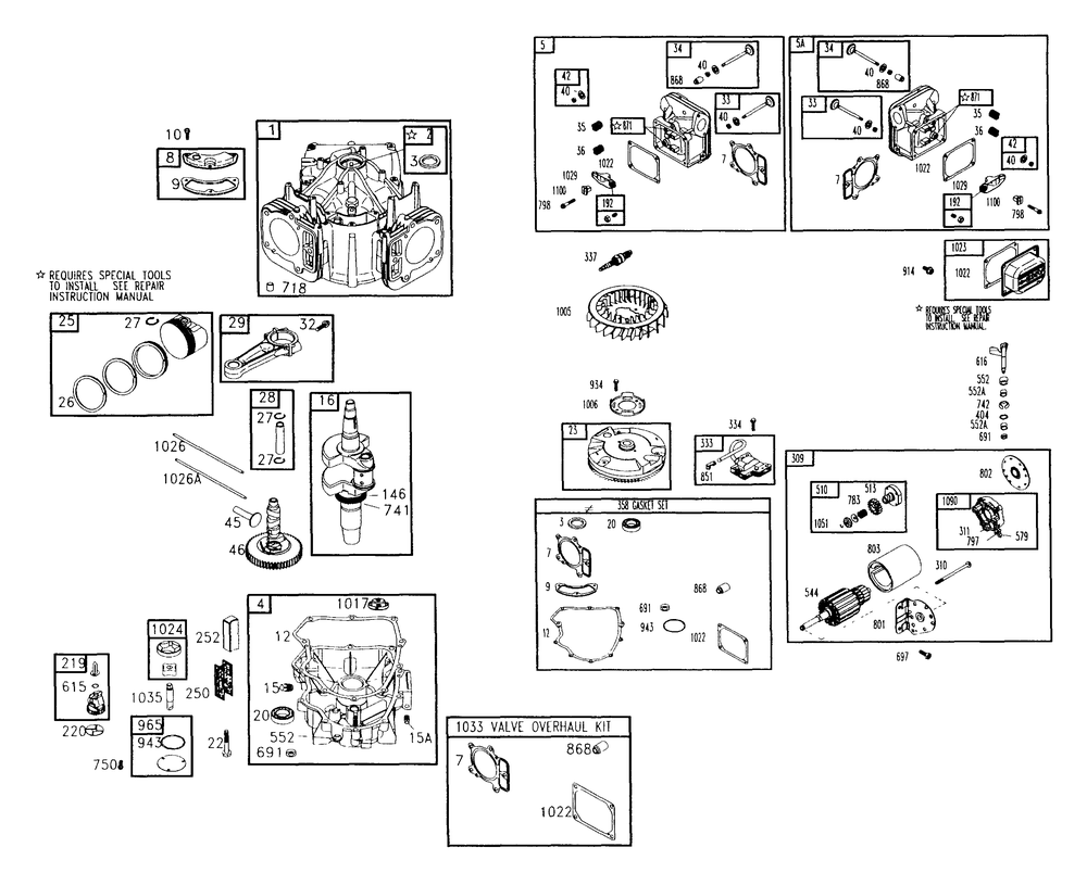 Gn-724 Engine Diagram and Parts List for 4301-0  Generac Generator