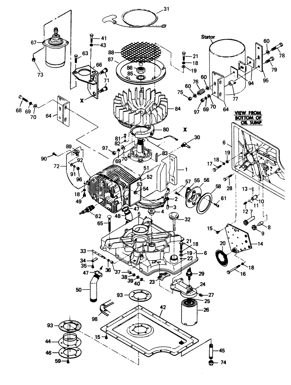 Engine Parts Diagram and Parts List for 6273-3  Generac Generator