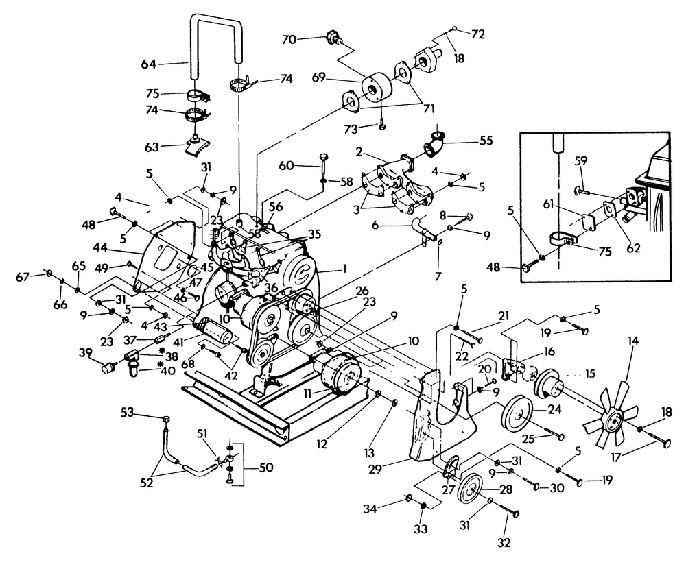 Engine Parts Diagram and Parts List for 9351-3  Generac Generator
