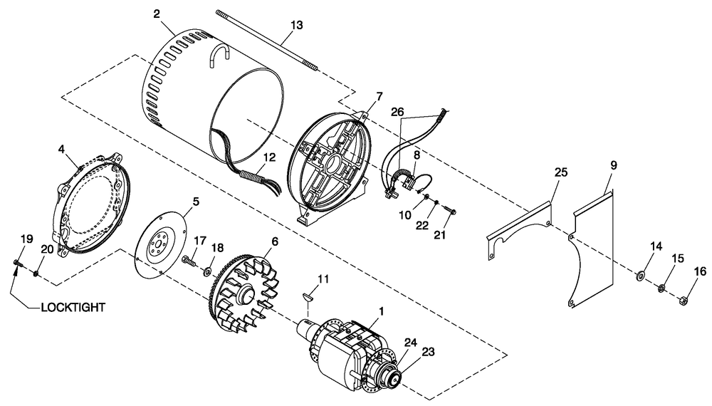 Cpl Alternator Direct Excition Diagram and Parts List for QT04524ANSY (5649706 - 5876247)(2010) Generac Generator