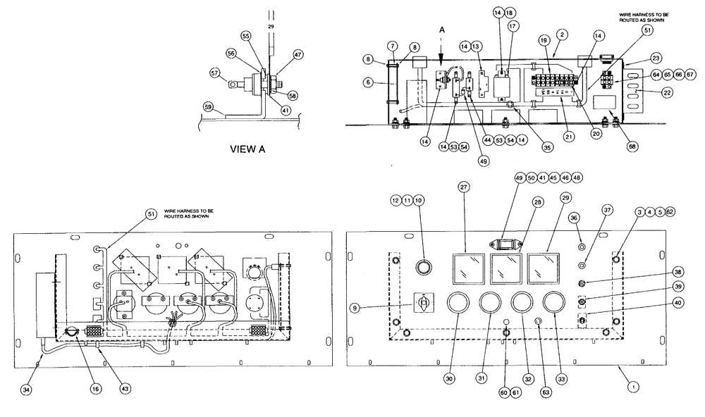 Control Panel (Part 2) Diagram and Parts List for 4361-1  Generac Generator