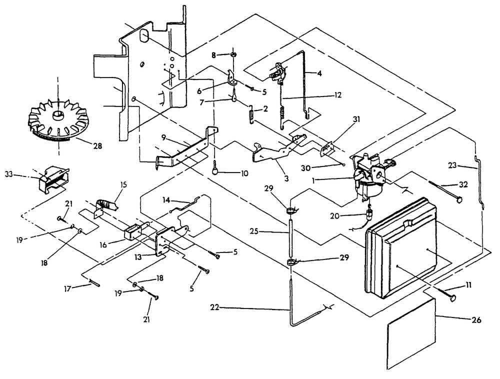 Carburetor Diagram and Parts List for 0861-0  Generac Generator