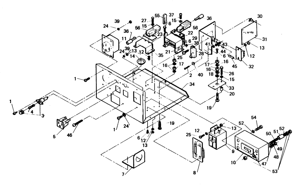 Control Panel Diagram and Parts List for 6872-0  Generac Generator