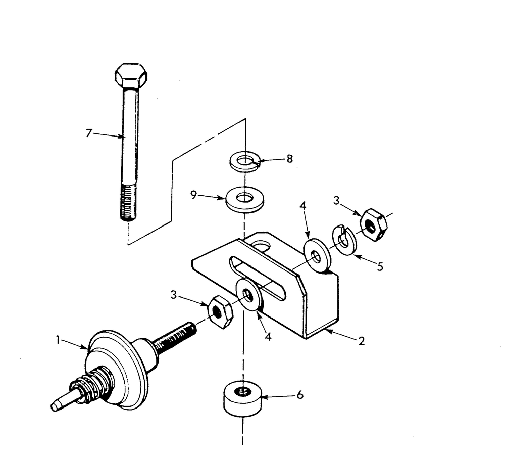 Mechanical Dashpot Diagram and Parts List for 9303-3  Generac Generator