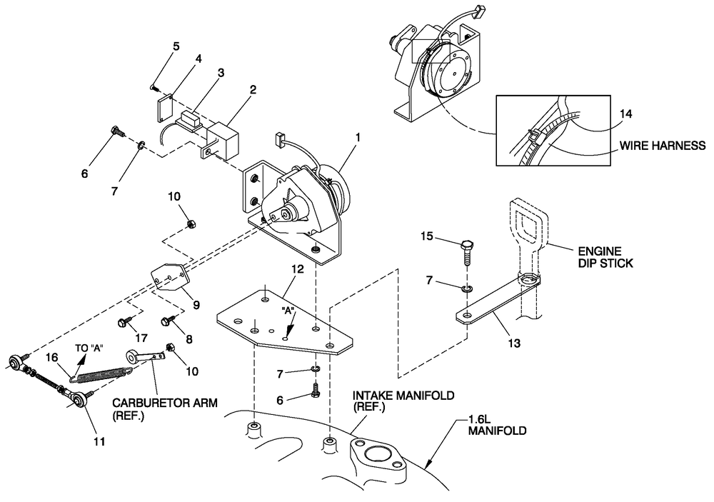 Governor Assembly Diagram and Parts List for QT02516ANAN (4528329 - 4646738)(2006) Generac Generator