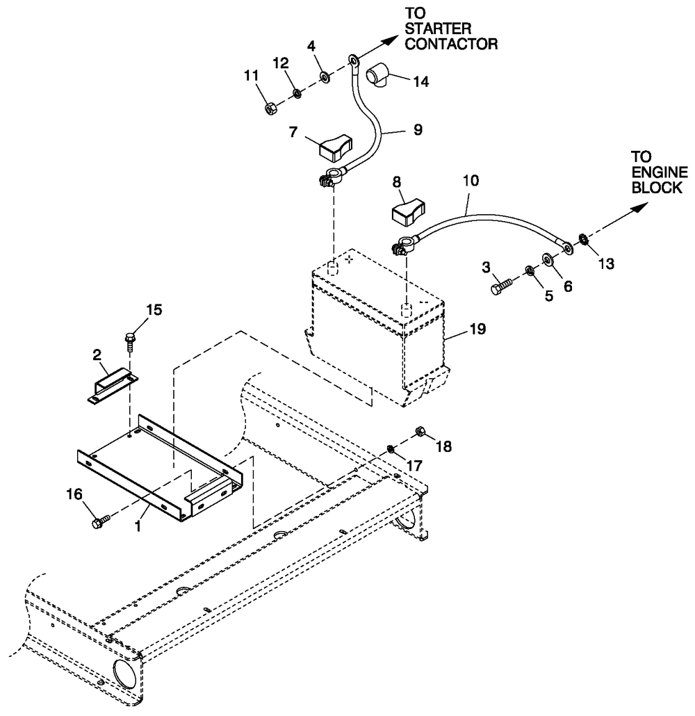 Battery Accessories Diagram and Parts List for QT04842ANAC (5949127 - 6327874)(2011) Generac Generator