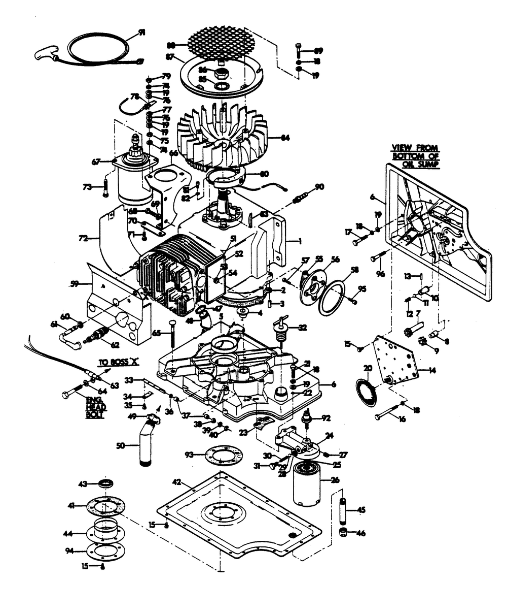 Engine Parts Diagram and Parts List for 6121-1  Generac Generator