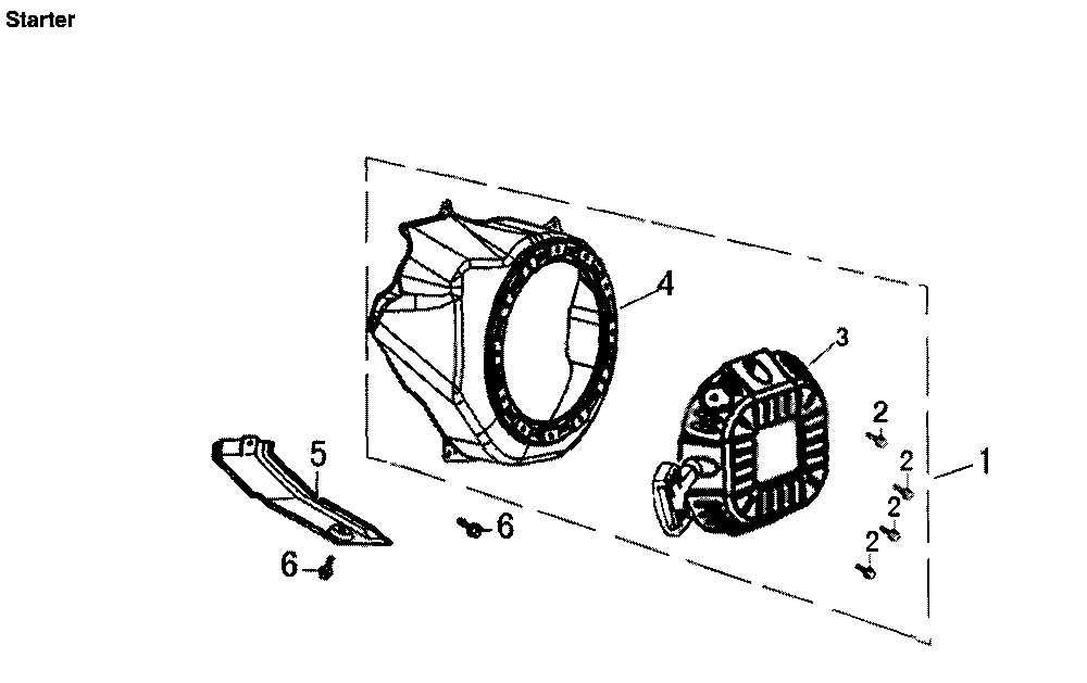 Starter Diagram and Parts List for 006673-0  Generac Generator
