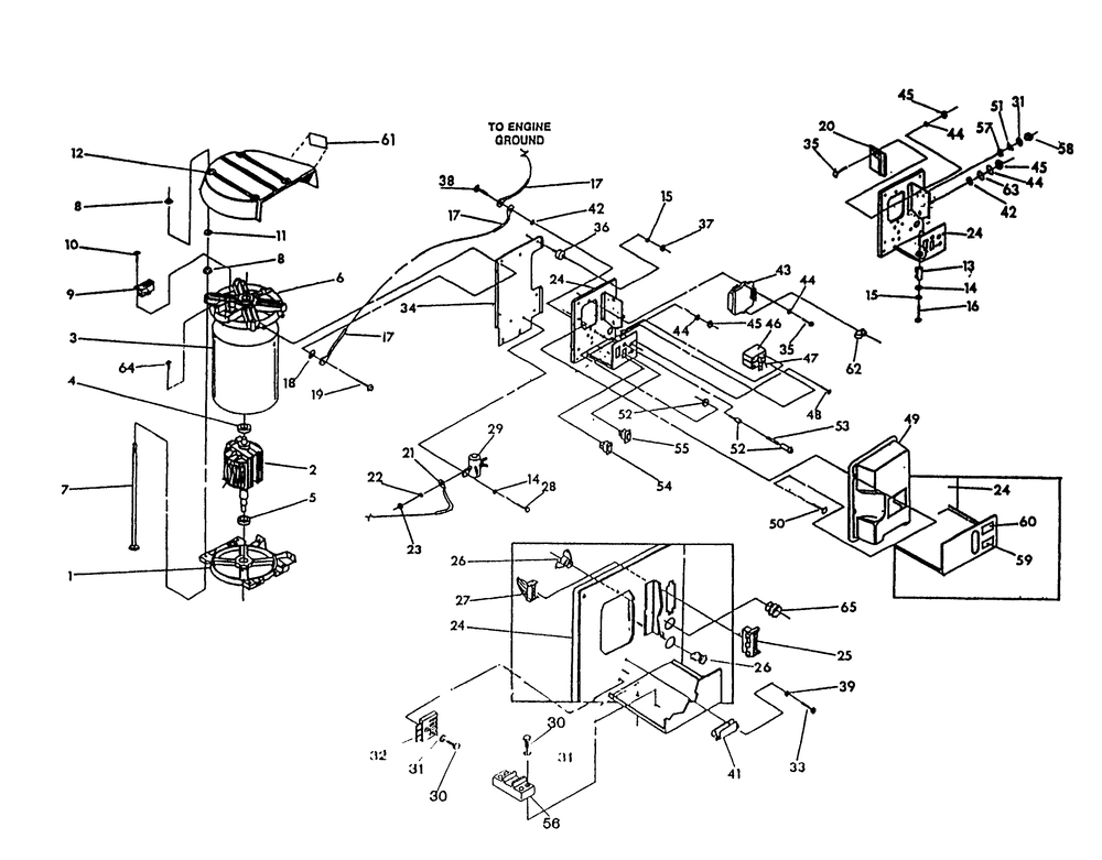 Alternator And Panel Diagram and Parts List for 9600-1  Generac Generator