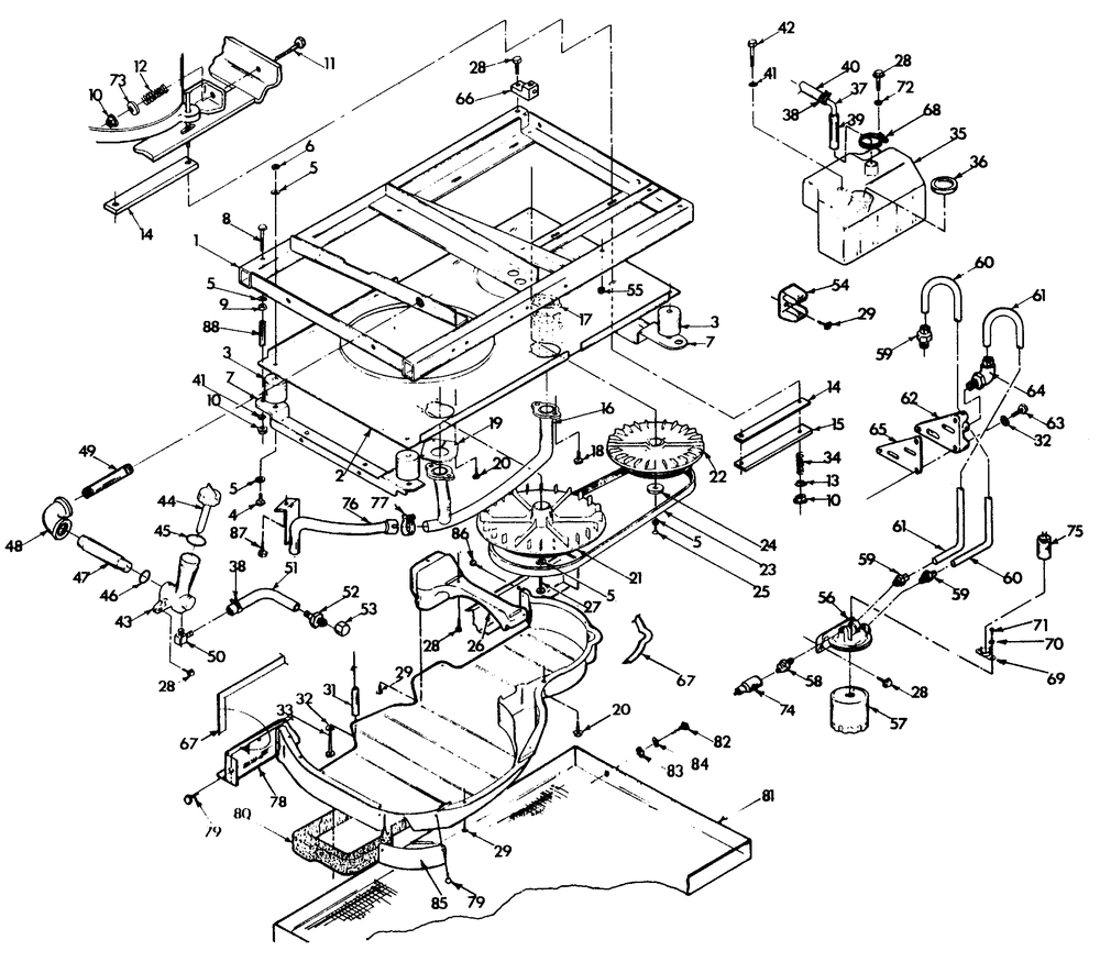 Base And Pulley Diagram and Parts List for 9010-0  Generac Generator