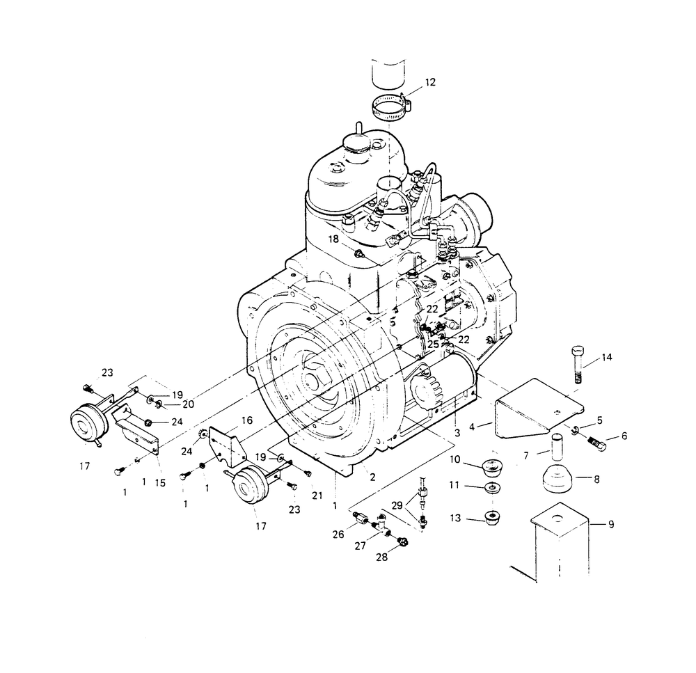 Engine Parts (Part 1) Diagram and Parts List for 6981-0  Generac Generator