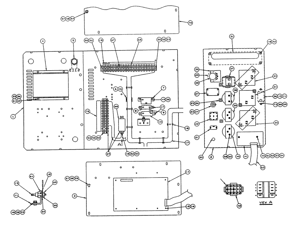 Control Panel Diagram and Parts List for 9303-8  Generac Generator