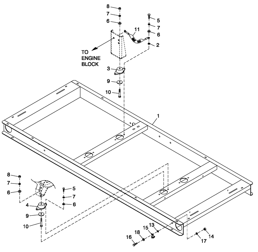 Mounting Base Diagram and Parts List for 0053360 (4475559 - 4528361)(2006) Generac Generator