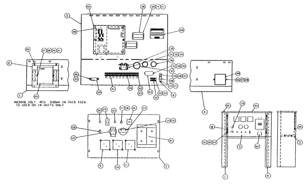 Control Panel Diagram and Parts List for 4069-0  Generac Generator