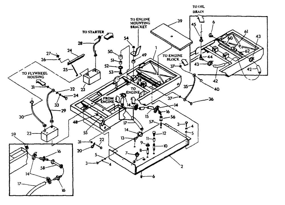 Mounting Base Diagram and Parts List for 9690-0  Generac Generator