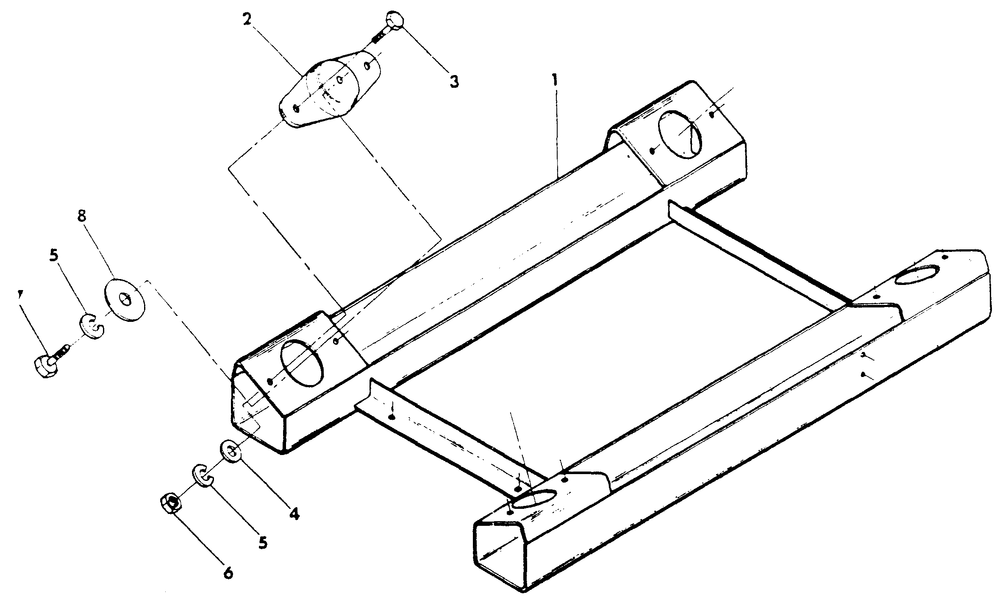 Mounting Base Diagram and Parts List for 9025-0  Generac Generator