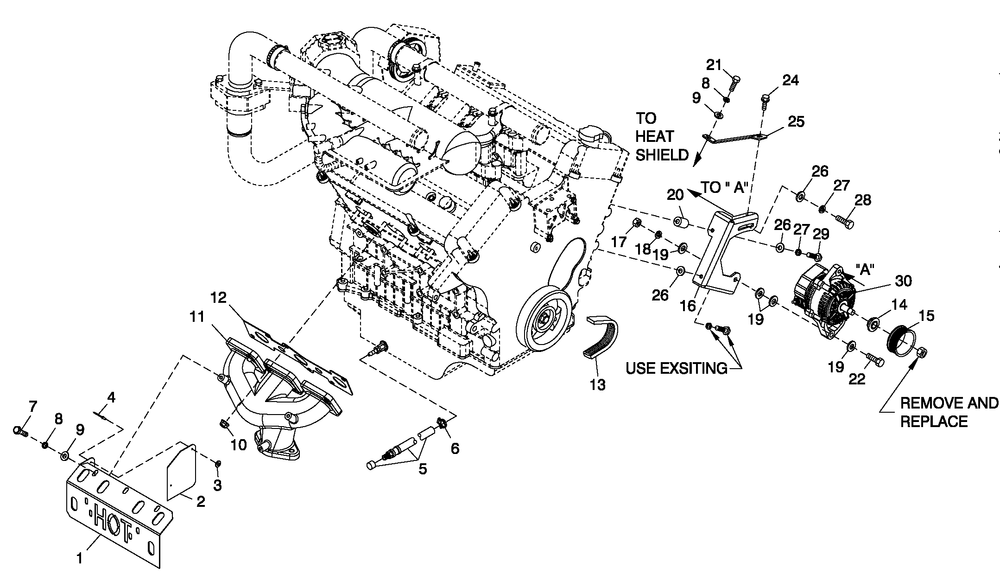 Ev Engine Common Parts 3.0l G3 R/H Diagram and Parts List for CT06030ANAN (1907V23210 - 4807V25565)(2007) Generac Generator