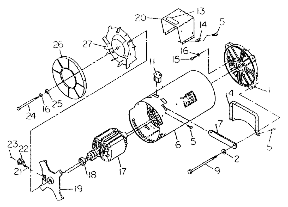 Generator Diagram and Parts List for R4002 (8905-1)(8905-1) Generac Generator