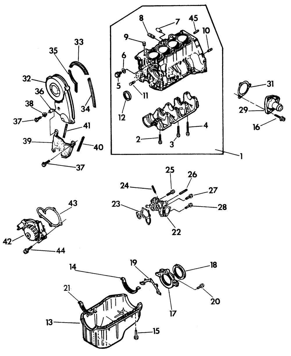 Cylinder Block And Oil Pan Diagram and Parts List for 9260-3  Generac Generator