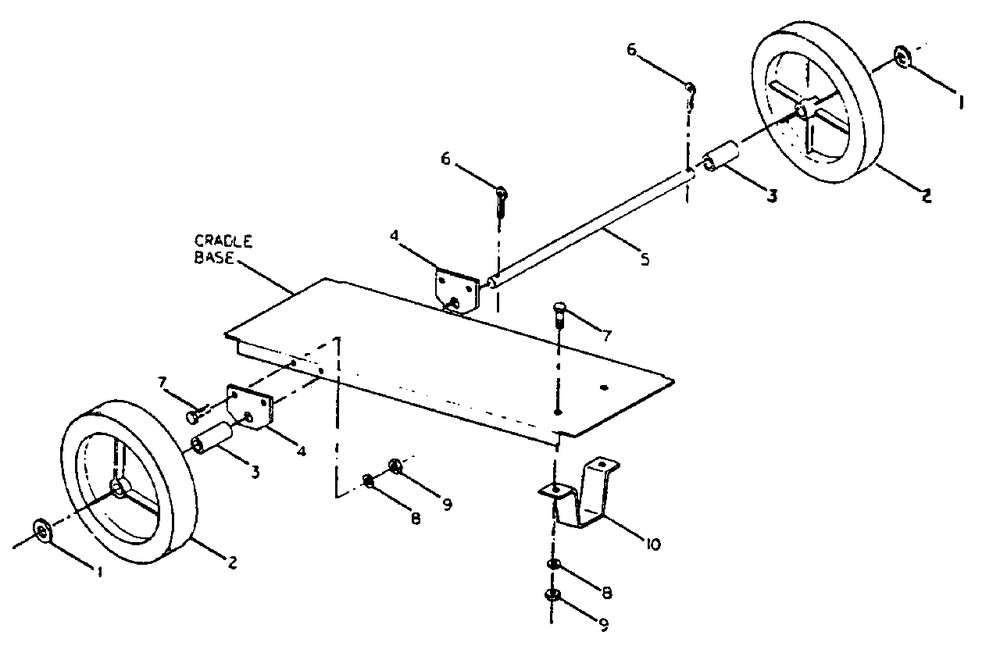 Wheel Kit Diagram and Parts List for L4000 (8865-7)(8865-7) Generac Generator