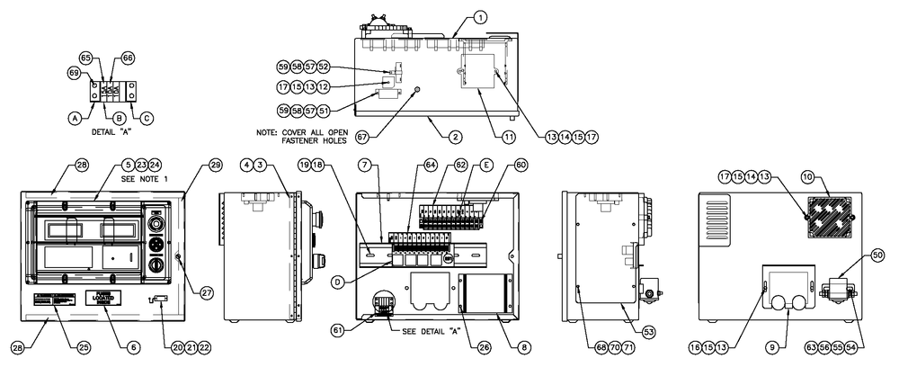 H Panel 2a Battery Charger Diagram and Parts List for CT08046ANSN (3507V24654)(2007) Generac Generator