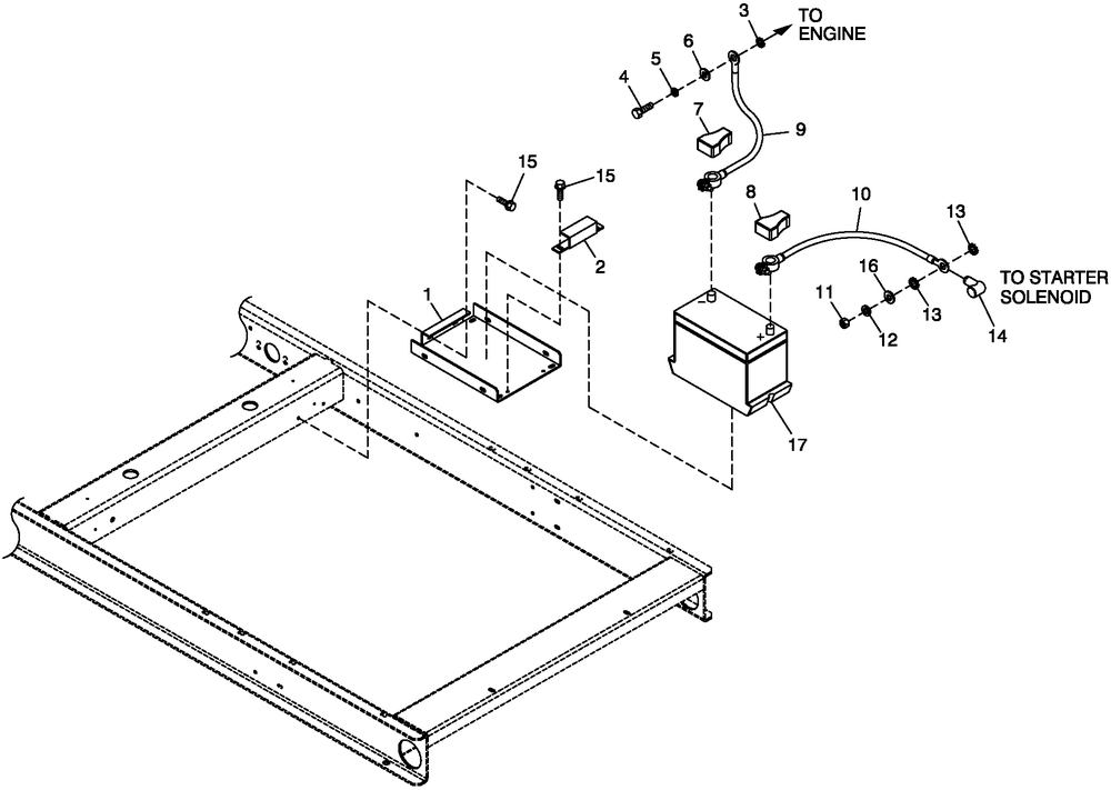 Battery 2.4l Cpl Diagram and Parts List for QT02524ANSN (4784321 - 4814098)(2007) Generac Generator