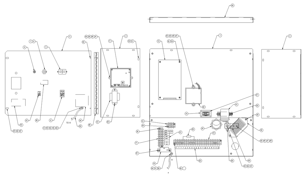 Ev Control Panel 1.5l 15-25kw Diagram and Parts List for 0049132 (3797302 - 3797704)(2003) Generac Generator