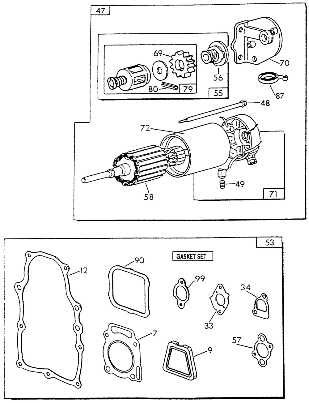 Engine Parts (Part 3) Diagram and Parts List for 0863-0  Generac Generator