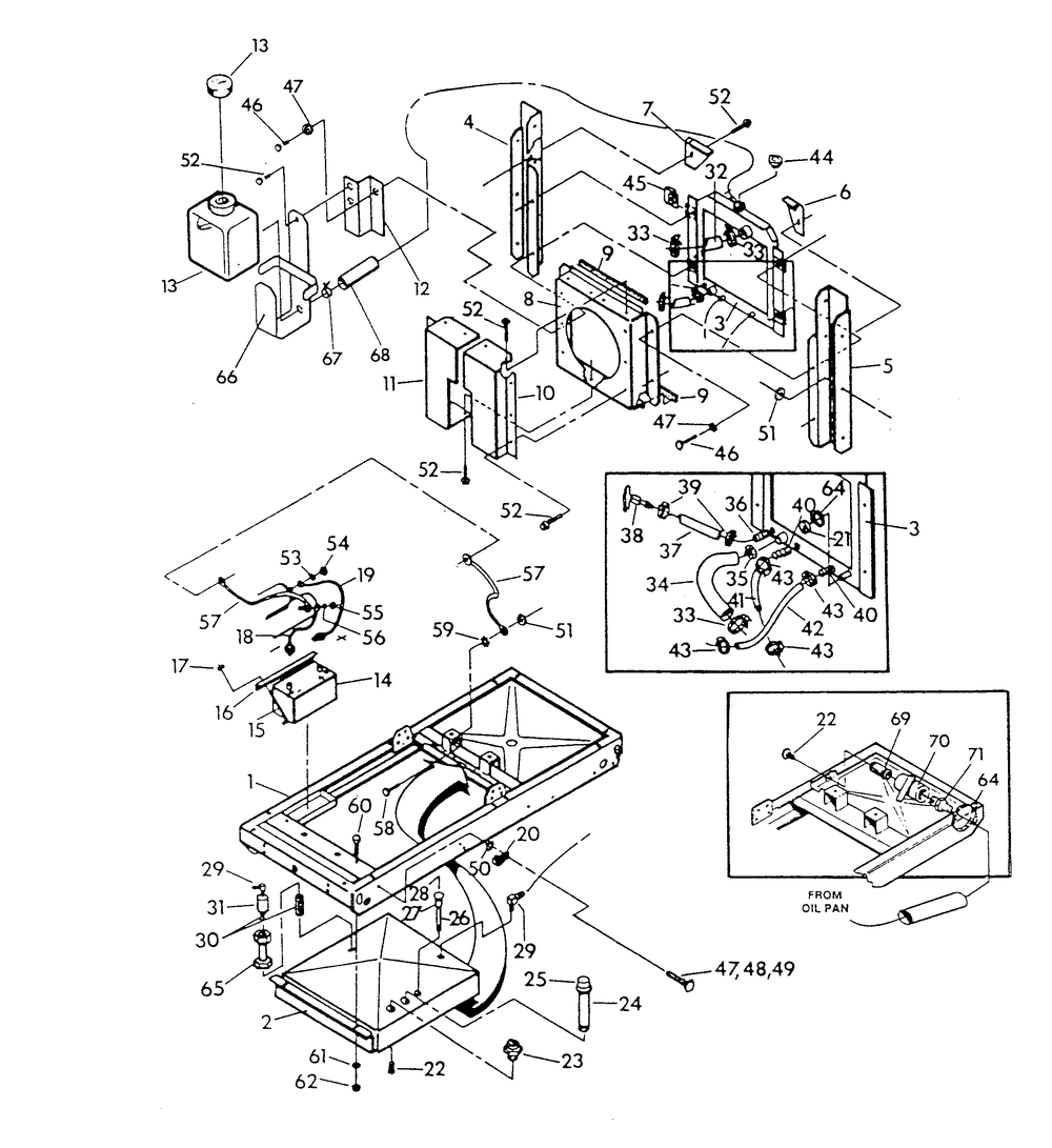 Mounting Base Diagram and Parts List for 9467-0  Generac Generator