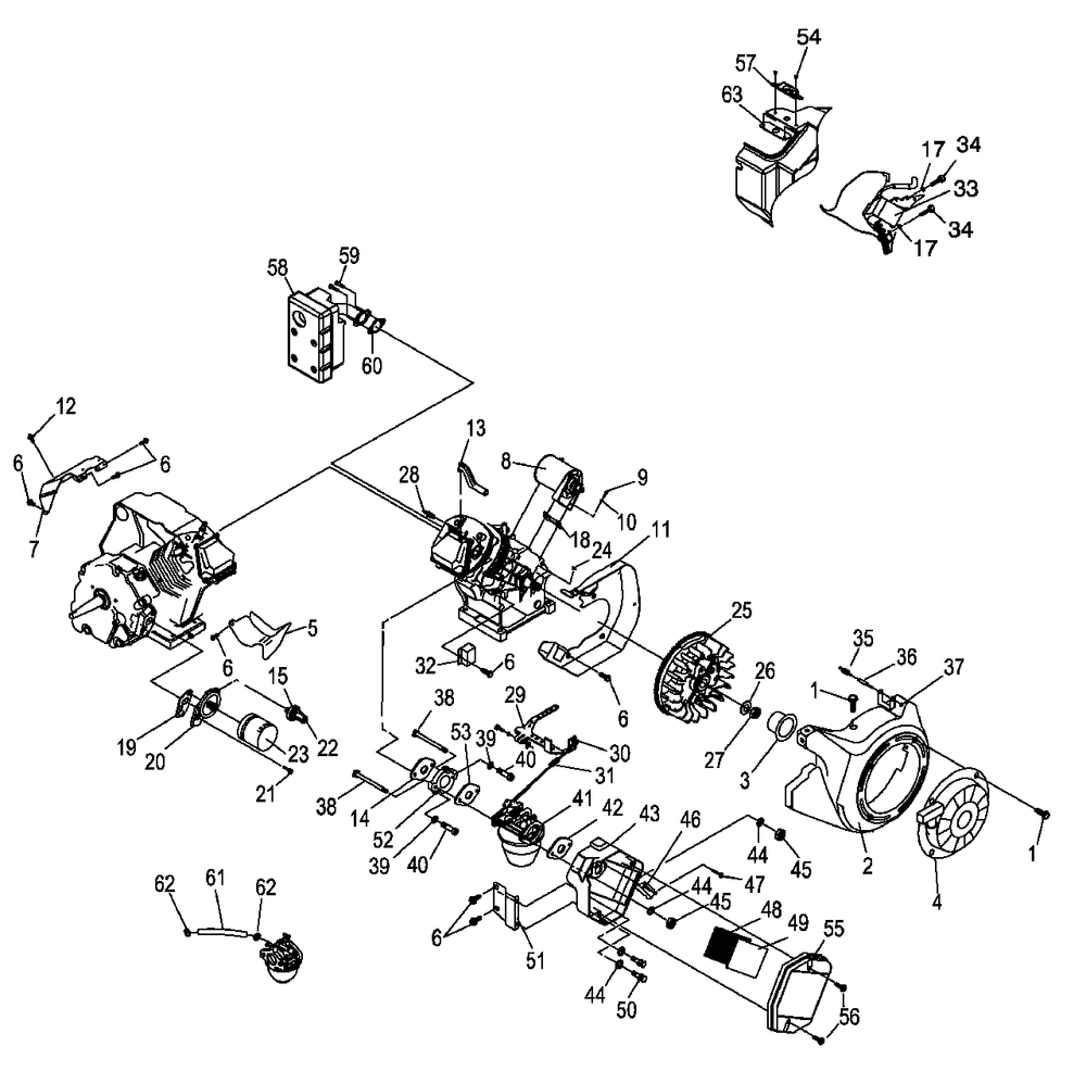 Engine Parts (0g9667) Diagram and Parts List for XP6500 (5290644 - 5290644)(2015) Generac Generator