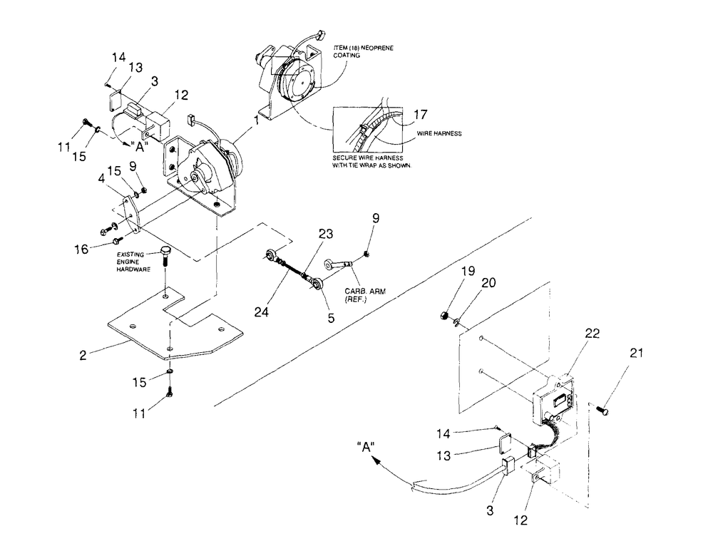 Electronic Governor Diagram and Parts List for 4373-1  Generac Generator
