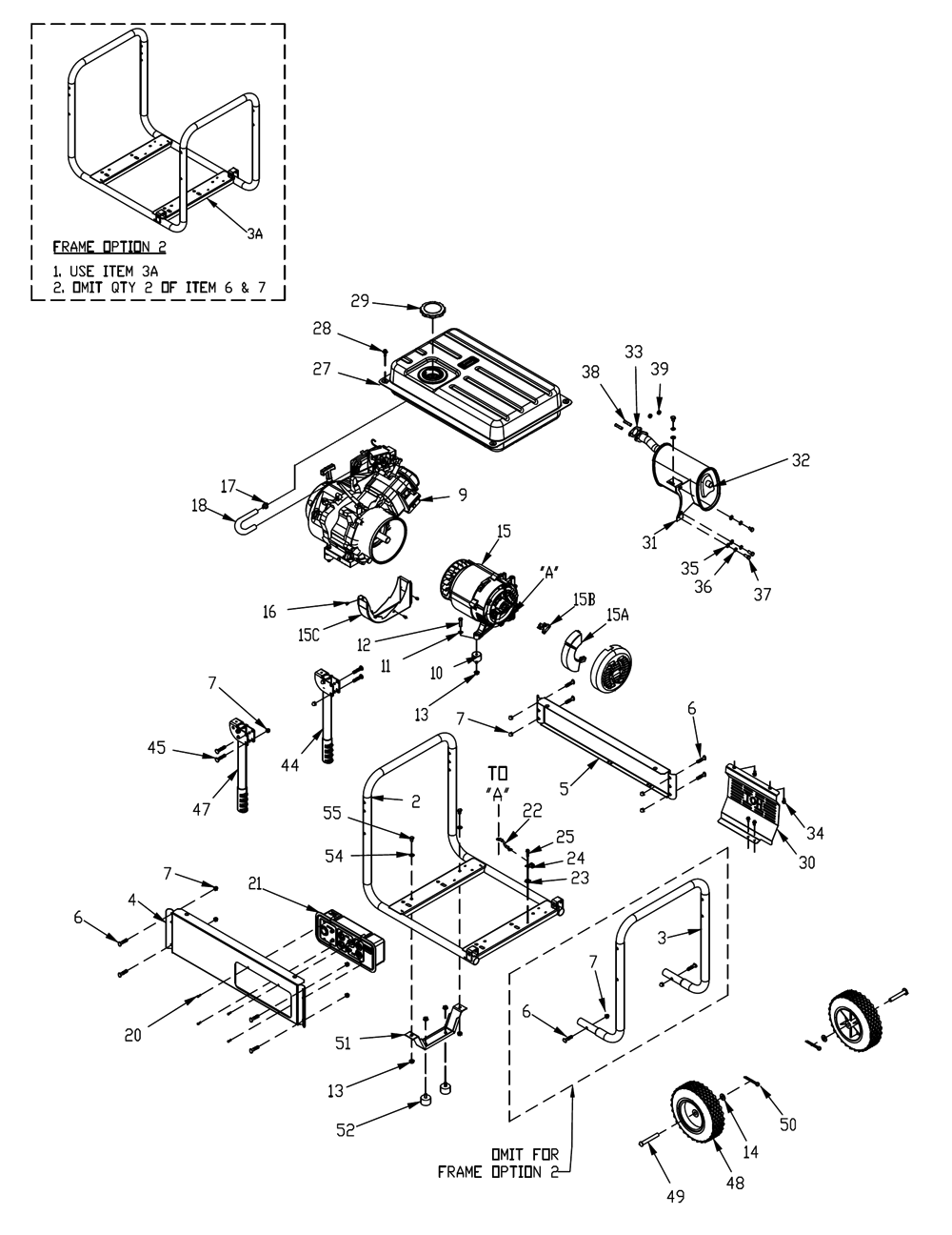 Fig-0 Diagram and Parts List for G0057360  Generac Generator