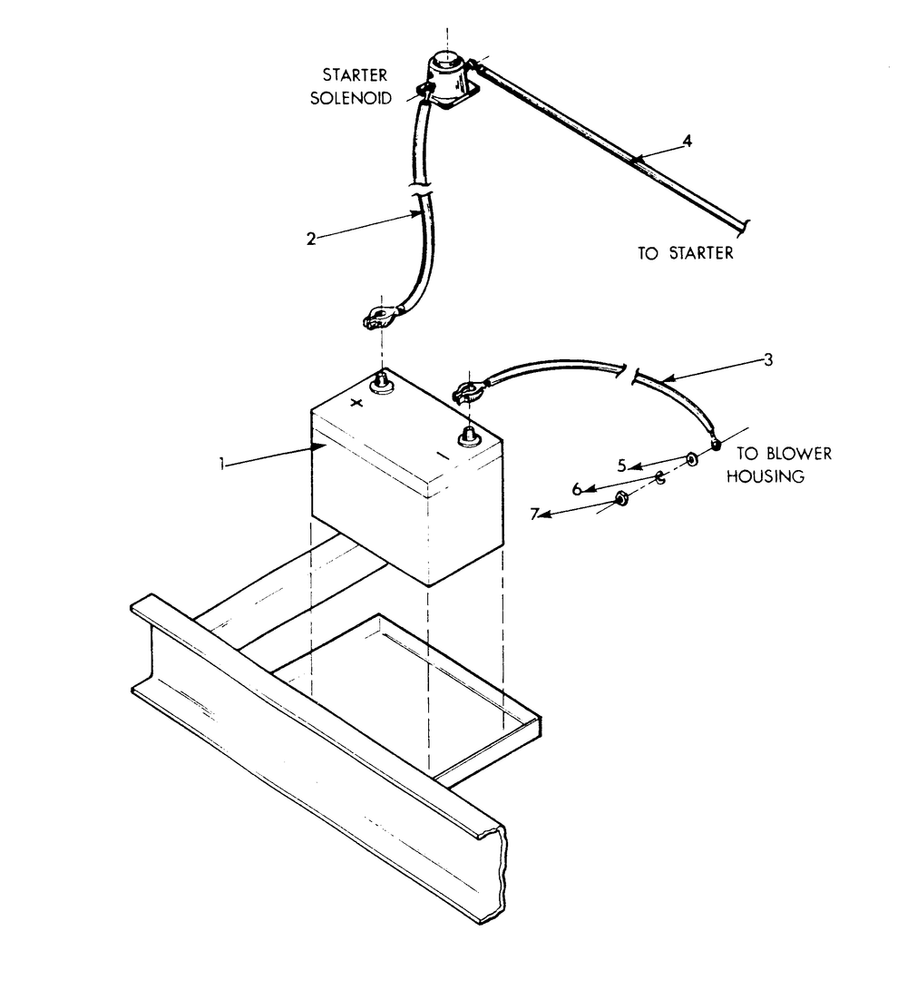 Battery Diagram and Parts List for 9105-0  Generac Generator
