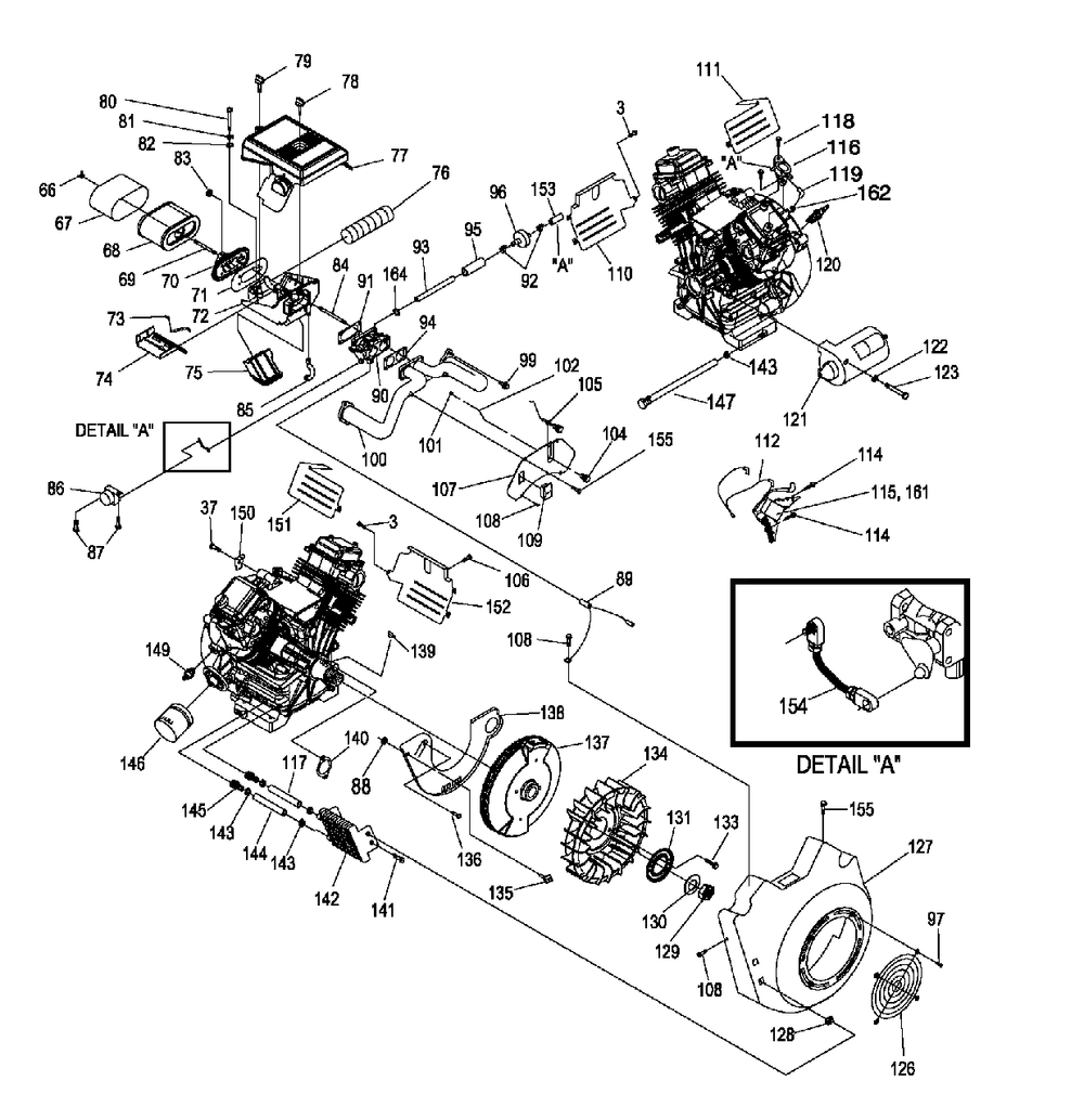 Engine Parts (0h1407) Diagram and Parts List for GP1500 (5284005 - 6199316)(2010) Generac Generator