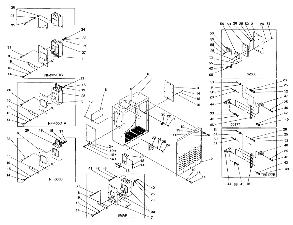 Lower Panel Diagram and Parts List for 4588-0  Generac Generator