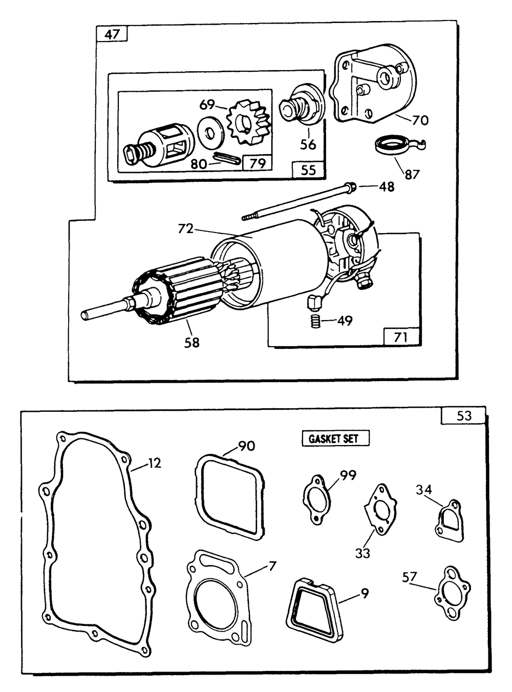 V-Twin Engine Parts (Part 2) Diagram and Parts List for 9208-0  Generac Generator