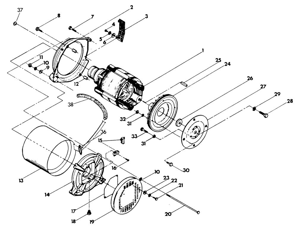 Generator Diagram and Parts List for 9348-1  Generac Generator