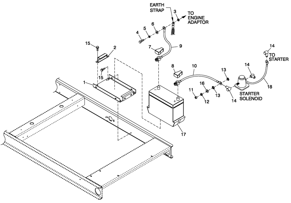 Battery C1 Cpl Diagram and Parts List for QT02015ANAN (4299342 - 4407867)(2006) Generac Generator