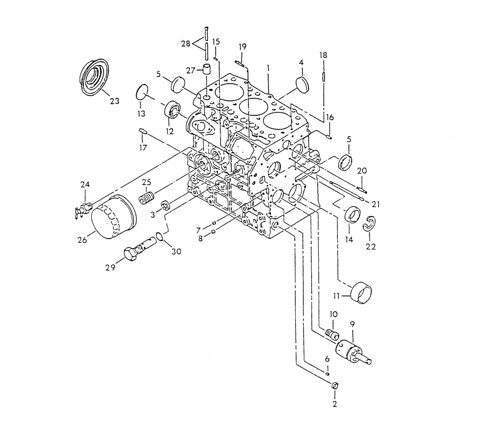 Cylinder Block Diagram and Parts List for 9422-0  Generac Generator
