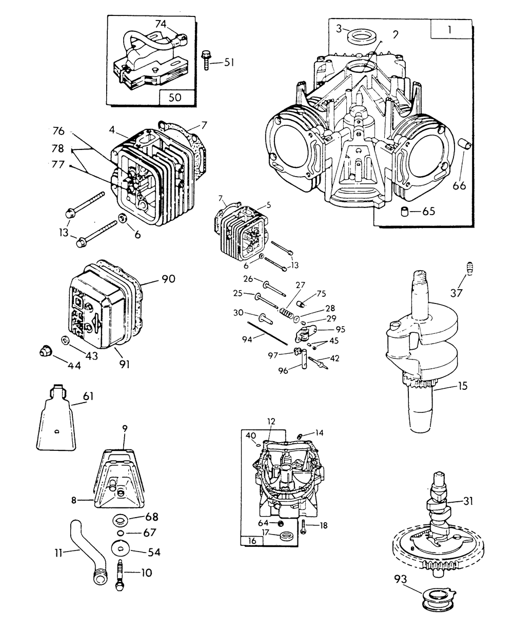 V-Twin Engine Parts (Part 3) Diagram and Parts List for 9475-1  Generac Generator