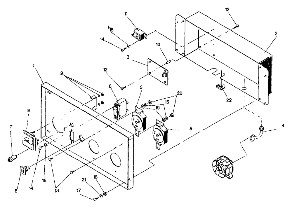 Control Panel Drawing No. 98250 Diagram and Parts List for GN5500 (0488-0)(0488-0) Generac Generator