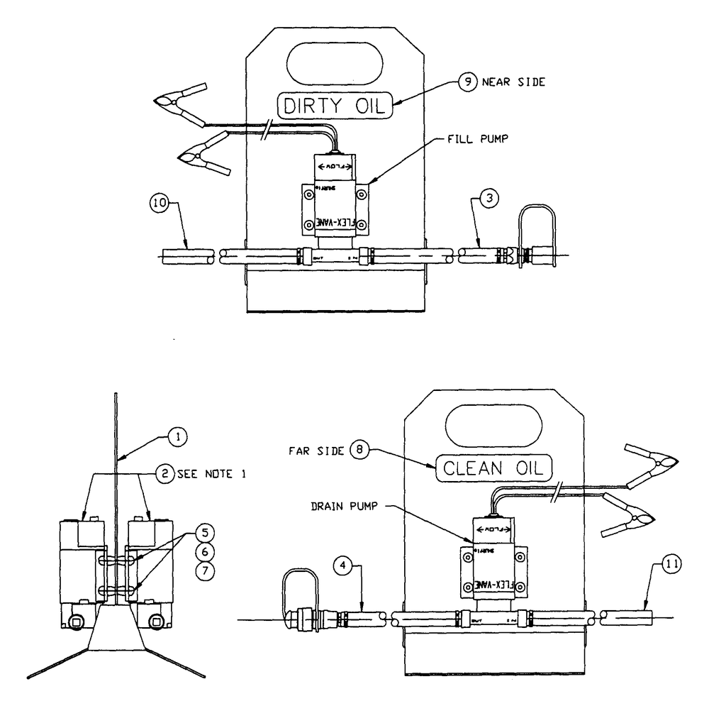 Utility 50 Oil Pump Kit Diagram and Parts List for 4311-1 DG-50 Generac Generator