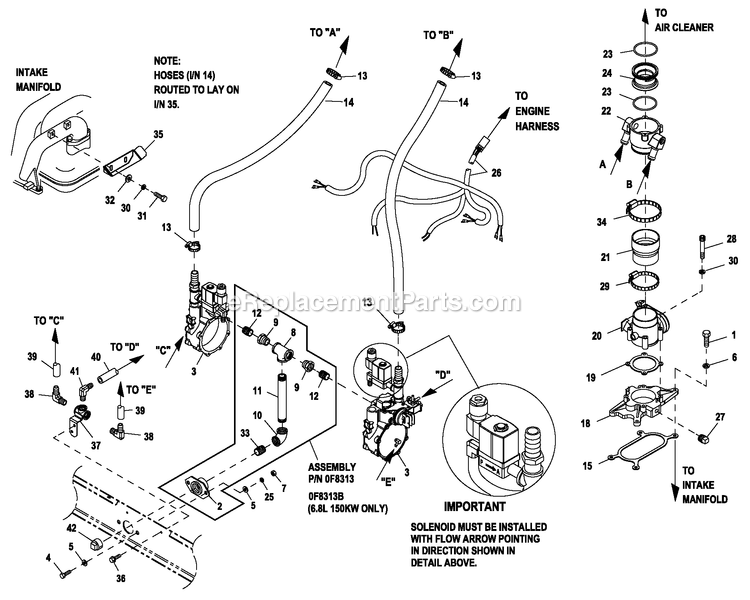 Ev Fuel Lp 6.8 100/130/150emsn Diagram and Parts List for HT13068JNAC (7642346)(2012) Generac Generator