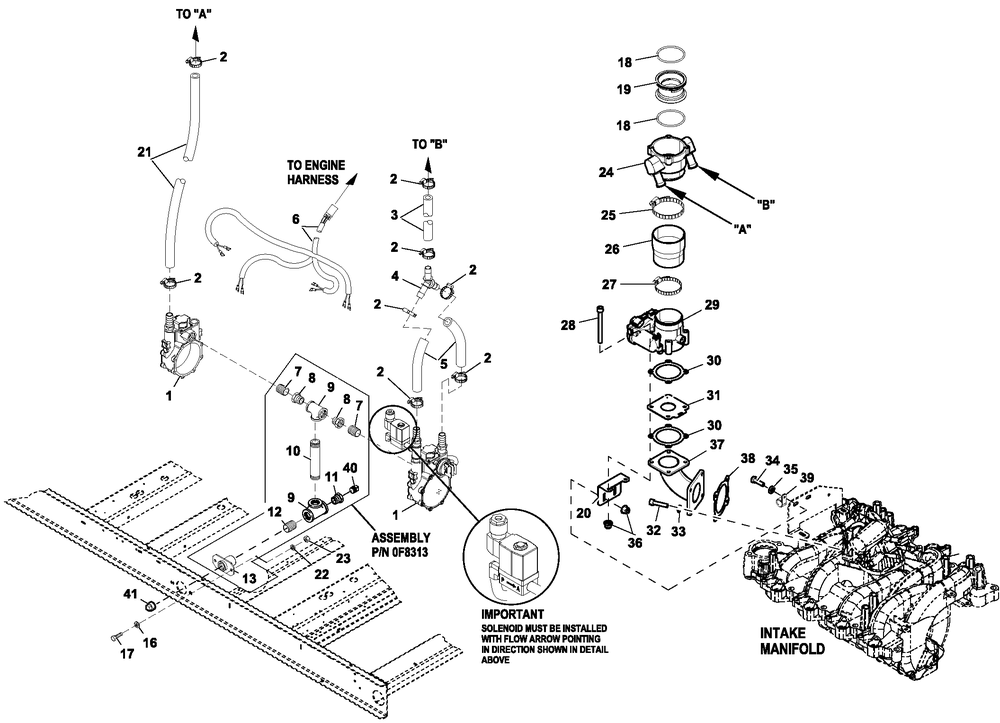 Fuel System Ng 4.6l 80kw Diagram and Parts List for QT08046AVAX (6266294 - 6378169)(2011) Generac Generator